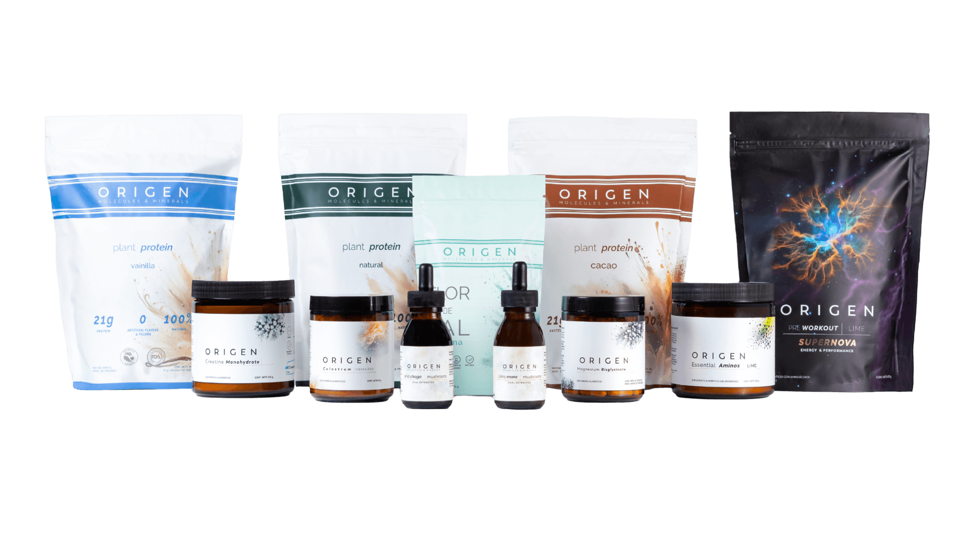 Familia completa de suplementos Origen